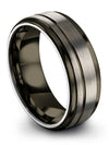 Wedding Rings Set Fiance and His Grey Special Edition Tungsten Bands Him - Charming Jewelers