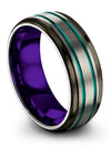 Matching His and Fiance Anniversary Ring Tungsten Rings for Guy I Love You Grey - Charming Jewelers