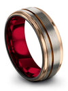 Personalized Wedding Bands for Guy Tungsten Bands for Female Engraved I Love - Charming Jewelers