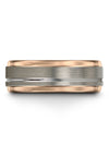 Modern Anniversary Band for Womans Rare Tungsten Bands Grey Midi Band for Lady - Charming Jewelers
