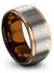 Grey Wedding Set Tungsten Band Ring Set Engravable Promise