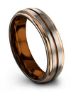 Grey Bands for Mens Wedding Ring Tungsten Matching Band for Couples Grey Copper - Charming Jewelers