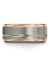Plain Wedding Band Male Grey Tungsten Band Grey Bands Band Grey Engagement - Charming Jewelers