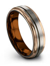 Personalized Wedding Rings Husband and Fiance Cute Tungsten Ring Grey Love - Charming Jewelers