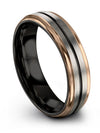 Couples Wedding Bands Sets Grey Wedding Ring Sets Tungsten Groove Ring Gift - Charming Jewelers