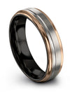 Grey Wedding Rings Set Grey Tungsten Engagement Band Solid Grey Minimalist - Charming Jewelers