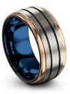 Men&#39;s Jewlery Tungsten Carbide Wedding Ring Sets Grey Shinto Rings Male - Charming Jewelers