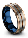 Carbide Tungsten Wedding Bands Tungsten Band for Guy Engagement Grey Engagement - Charming Jewelers