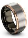 Grey Plated Wedding Bands for Men&#39;s Dainty Wedding Ring Grey Stackable Bands - Charming Jewelers