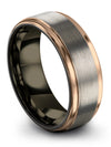 Wedding Bands Sets for Both Tungsten Band for Scratch Resistant Matching Grey - Charming Jewelers
