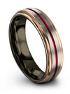 Men Slim Wedding Band Personalized Tungsten Ring Couples Matching Jewelry - Charming Jewelers