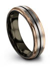 Grey and Black Wedding Ring Set Men&#39;s Wedding Rings Tungsten Grey 6mm 70 Year - Charming Jewelers