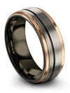 Special Edition Wedding Ring Grey Tungsten Promise Bands