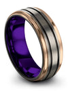Mens Engravable Wedding Rings Tungsten Engagement Ladies Bands for Couple - Charming Jewelers