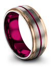 Wedding Couple Ring Set Dainty Tungsten Bands Simple Engagement Female Rings - Charming Jewelers