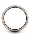 8mm Promise Rings Guy Wedding Rings Tungsten Carbide 8mm Grey Ring for Female - Charming Jewelers