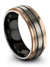 Matching Wedding Ring Sets Tungsten Rings 8mm Guys Marriage Band for Couples - Charming Jewelers