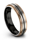 Male Grey Brushed Tungsten Ring Engraved Woman Promise Band Guys Wedding Ring - Charming Jewelers