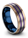 His and Husband Wedding Rings Tungsten Carbide Bands 8mm