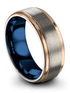 Carbide Wedding Band Guy Tungsten Man Band Grey Engagement Woman Rings - Charming Jewelers