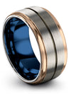 Woman Wedding Ring Engraved Ring Tungsten Matching Grey Rings Unique Gift - Charming Jewelers