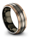 Ladies Jewlery Tungsten Carbide Bands Set Men&#39;s Engagement Womans Ring Grey - Charming Jewelers