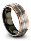 Grey Wedding Bands for Guy and Ladies Grey Tungsten Rings Matching Promise - Charming Jewelers