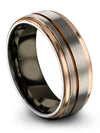 Tungsten Wedding Sets for Couples Bands Tungsten Promise Grey Band for Mens - Charming Jewelers