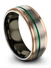 Tungsten Promise Ring for Couples Tungsten Bands 8mm Grey Custom Bands for Men - Charming Jewelers