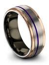 Tungsten Grey Anniversary Ring Brushed Grey Tungsten Man Wedding Rings - Charming Jewelers