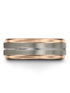 Promise Rings Sets Tungsten Ring for Woman&#39;s Brushed Grey Minimalist Bands - Charming Jewelers