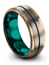 Tungsten Matching Wedding Rings for Couples Tungsten Carbide Band for Mens Grey - Charming Jewelers
