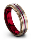 Modern Wedding Ring Tungsten Promise Bands Set of Man Bands Lady Birth Day - Charming Jewelers
