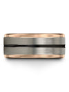 10mm Wedding Ring Male Brushed Grey Tungsten Bands for Lady Ring Grey Couples - Charming Jewelers