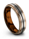 Male Tungsten Anniversary Ring Black Line Tungsten Carbide Band for Man 6mm - Charming Jewelers