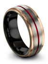 Guys Engraved Wedding Bands Lady Grey Wedding Band Tungsten Matching Mom Ring - Charming Jewelers