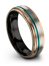 Dad Wedding Ring Tungsten Wedding Bands Lady Grey Teal Bands Sets Customized - Charming Jewelers