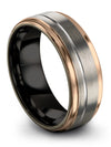 Couples Wedding Ring Sets Engraved Tungsten 8mm 3 Year Bands for Girlfriend - Charming Jewelers