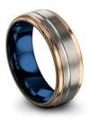 Grey Rings for Mens Wedding Unique Tungsten Bands Grey Couple Bands for Husband - Charming Jewelers