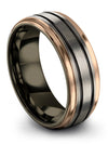 Tungsten Carbide Wedding Bands Sets Tungsten Band for Couples Grey Rings - Charming Jewelers