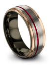Wedding Band Bands Tungsten Wedding Bands 8mm Handmade Ring for Female - Charming Jewelers