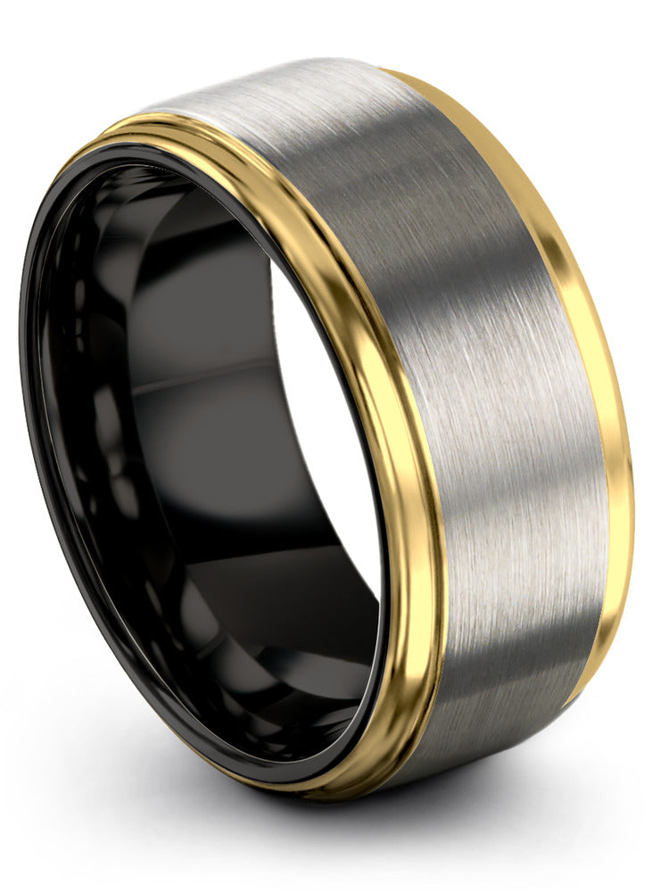 Wedding Band Set His and Fiance Tungsten Band for Ladies