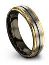 Woman Wedding Band 6mm Tungsten Wedding Ring Grey Wife and Her Ring Promise - Charming Jewelers