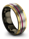 Tungsten Wedding Bands Set for Wife and Her Tungsten Engagement Woman&#39;s Rings - Charming Jewelers