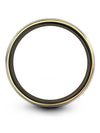 Black Line Wedding Ring Luxury Tungsten Rings Promise Rings for Couples Set - Charming Jewelers