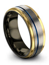 Wedding Rings Men and Womans Set Engraved Tungsten Ring for Womans Lady Bands - Charming Jewelers