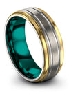 Matching Wedding Rings for Male and Men 8mm Tungsten Carbide Rings Mid Ring - Charming Jewelers