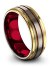 Men&#39;s Soulmate Wedding Bands Perfect Tungsten Band Her and Fiance Engagement - Charming Jewelers