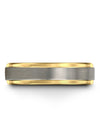 Wedding Bands for Guys 6mm Guys Jewelry Tungsten Grey Band Jewelry for Woman&#39;s - Charming Jewelers