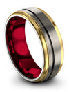Wedding Sets Bands His and His Tungsten and Grey Wedding Bands for Woman&#39;s Mid - Charming Jewelers